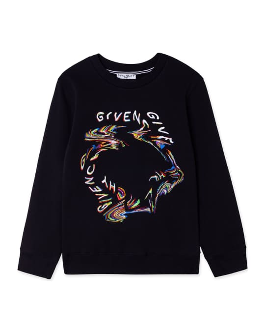 Givenchy Boys' Glitch Logo Sweatshirt, Size 4-6 | Neiman Marcus