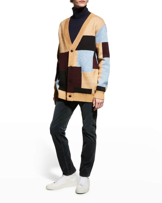 Scotch Soda Men s Colorblock Jacquard Cardigan Sweater Neiman Marcus