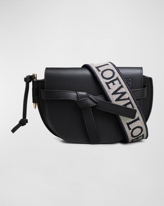 バッグ LOEWE GATE DUAL MINI LOEWE Gate Dual Mini Crossbody Bag in Leather with Jacquard Strap