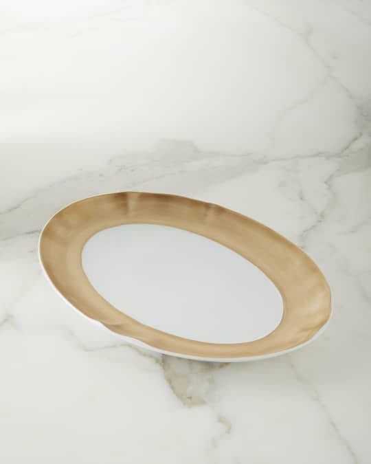 Brushstroke Gold Small Platter