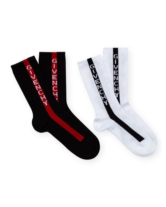 Givenchy Kid s Logo Print 2 Pack Sock Set Todder Kids Neiman Marcus