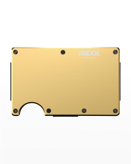 The Ridge Men's RFID Cash Strap Metal Wallet, 18K Gold Plated | Neiman ...