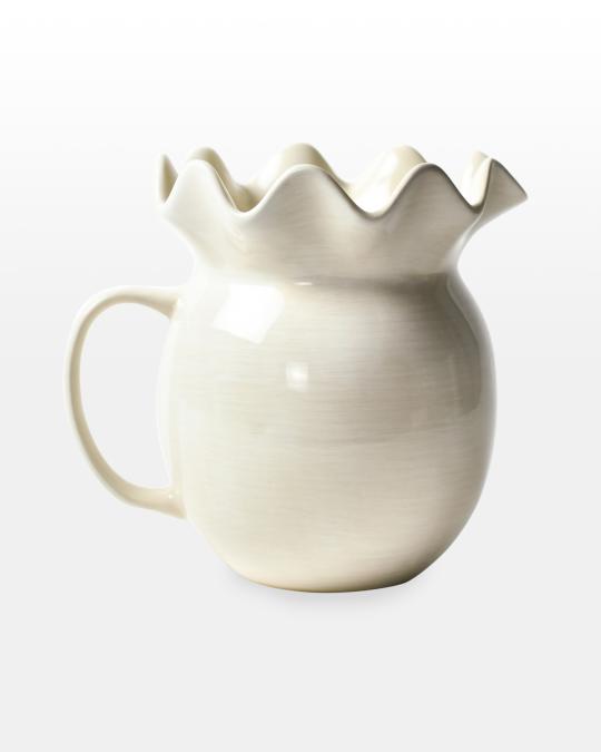 Coton Colors Signature White Ruffle Pitcher | Neiman Marcus