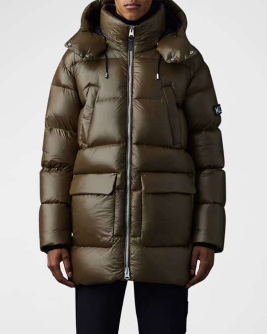 Mackage Men s Kendrick Long Hooded Puffer Coat Neiman Marcus