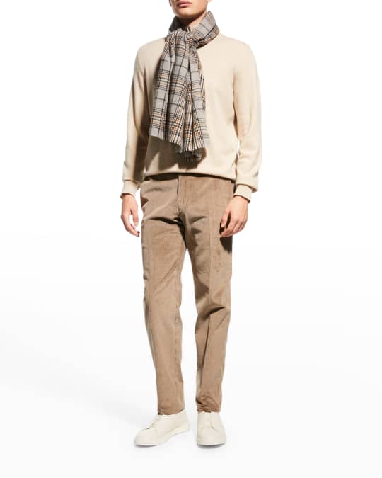 Men's Plaid Cashmere Scarf
