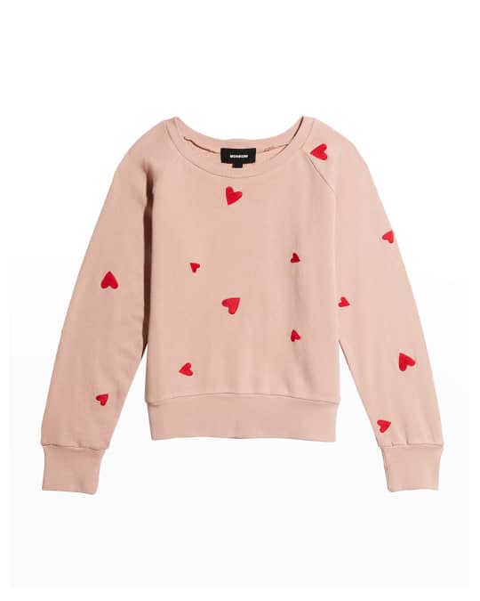 Monrow heart sweatshirt clearance