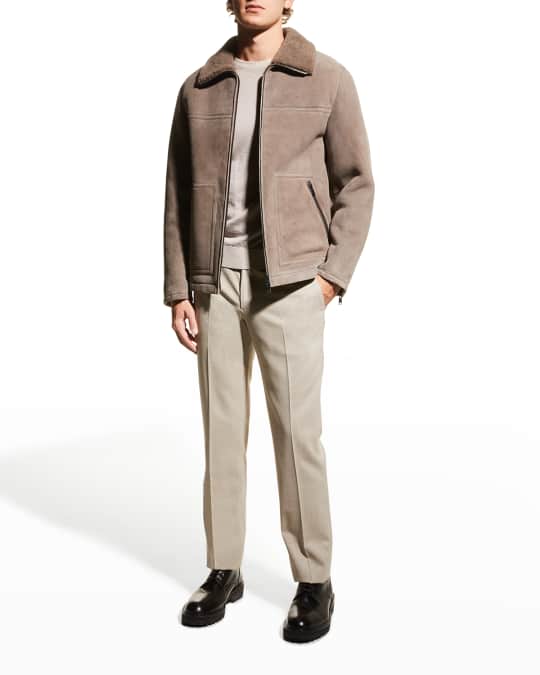 Theory shearling jacket mens discount