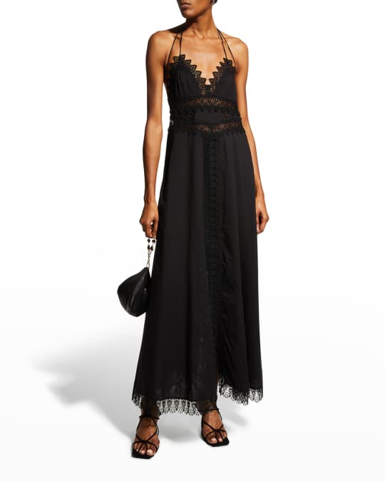CHARO RUIZ IBIZA Imagen Long Dress with Lace | Neiman Marcus