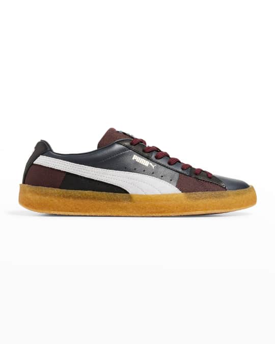 Puma Men s Crepe Patch Mix Leather Low Top Sneakers Neiman Marcus