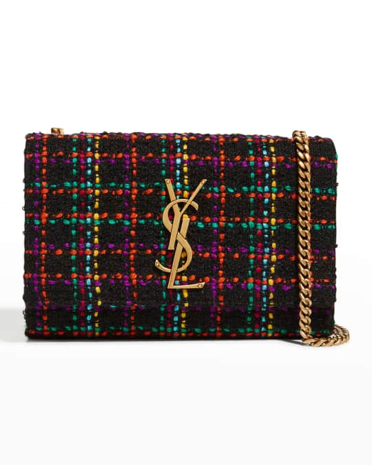 Saint Laurent Kate Multicolored Tweed YSL Crossbody Bag