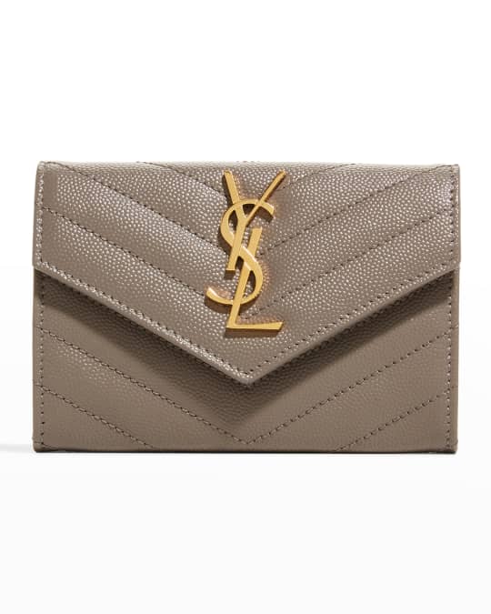 Saint Laurent 'Envelop’ wallet Saint Laurent Small YSL Envelope Flap Wallet in Quilted