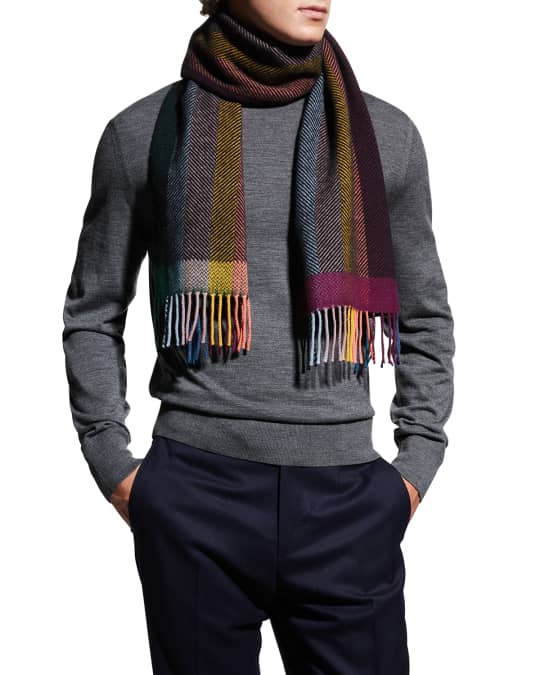 Paul smith multi stripe hot sale scarf