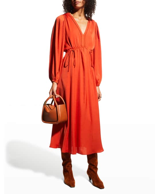 Kobi Halperin Sari Cinched-Waist Dress | Neiman Marcus