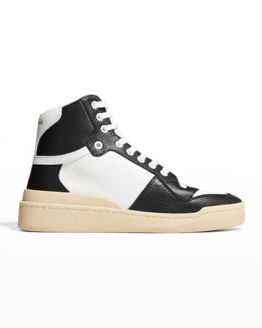 Saint Laurent SL24 Perforated Leather High-Top Sneakers | Neiman Marcus