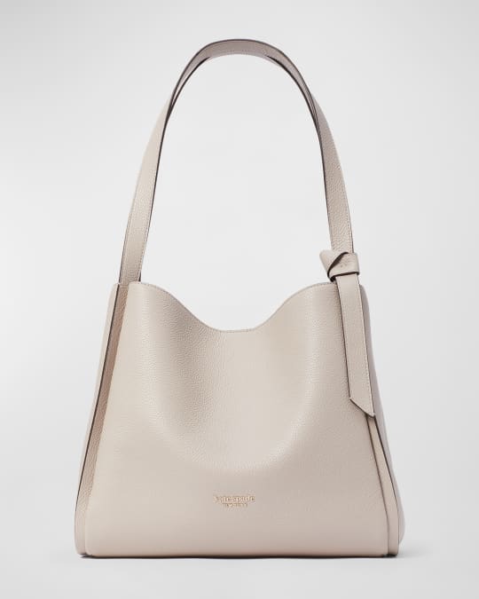 large pebbled leather hobo shoulder bag