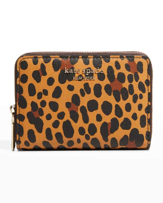 kate spade new york spencer leopard print zip wallet Neiman Marcus