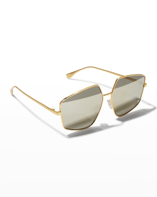 Fendi mirrored geometric sunglasses sales