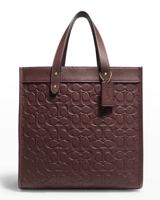 Coach Field Signature Monogram Leather Tote Bag Neiman Marcus
