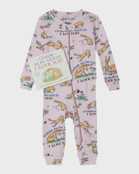 Kid's Guess How Much I Love You Printed Pajama Gift Set, Size 6-24M