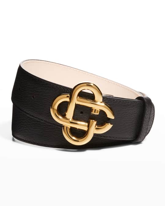 Men s CC Buckle Leather Belt