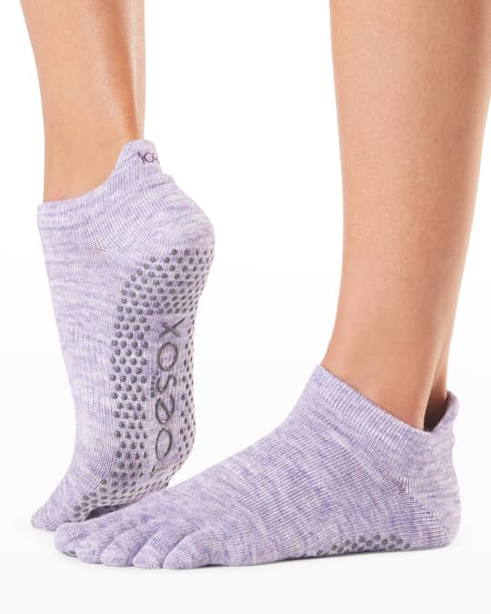 Lot De 3 Paires De Chaussettes De Yoga ToeSox (Taille S) - Antidérapantes, Mi-mollet