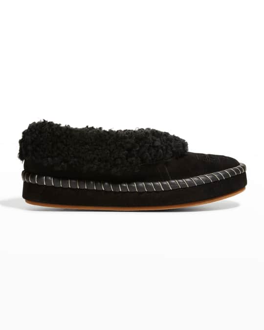 Tory burch fur slippers hot sale