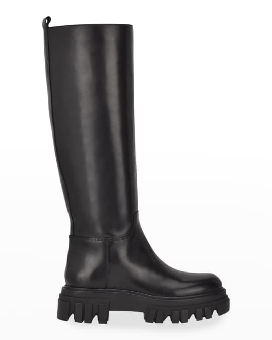 Malena Tall Leather Moto Boots