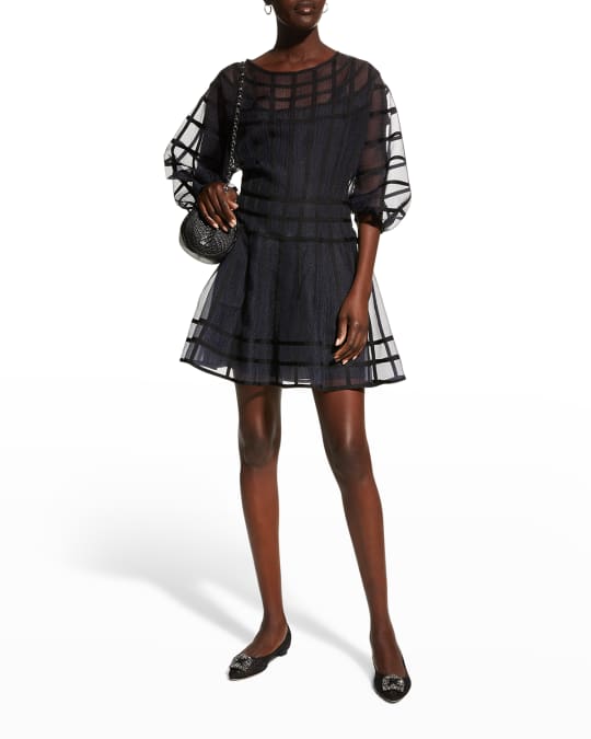 Jonathan simkhai crepe top combo mini ruffle dress