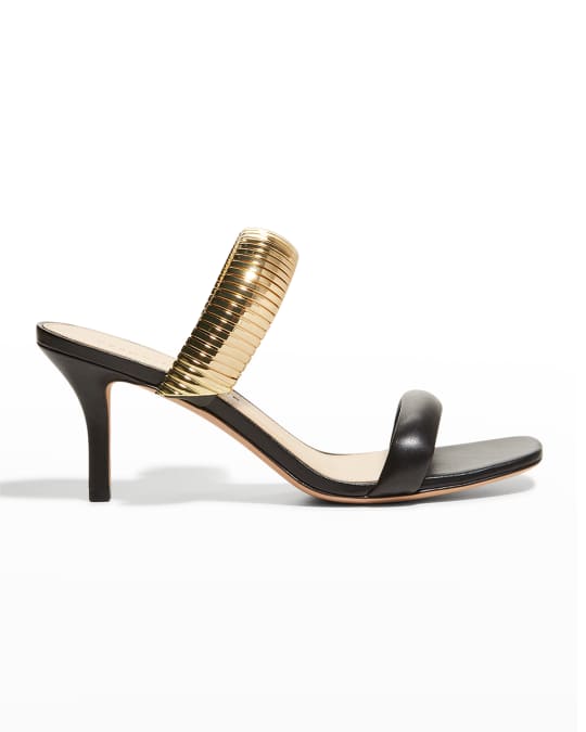 Veronica Beard Menna Metallic Mule Sandals | Neiman Marcus