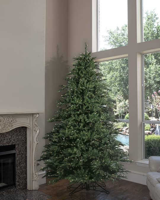 Barcana Full Alaskan Deluxe LED Christmas Tree, 9' Neiman Marcus