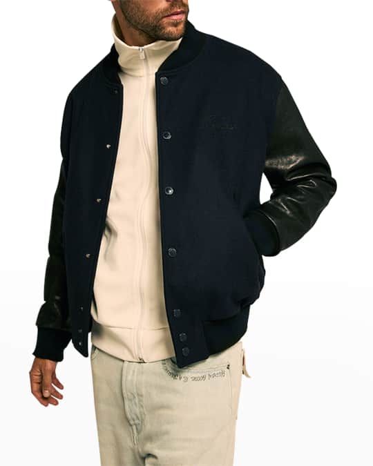 Golden Goose Men's Prince Leather Bomber Blue main image 1