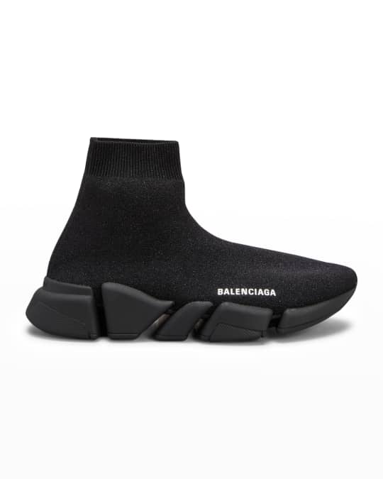 Balenciaga Speed 2.0 Lurex Sock Sneakers | Neiman Marcus