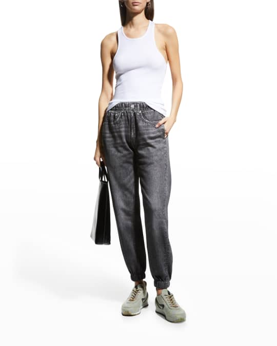 Miramar Denim-Print Joggers