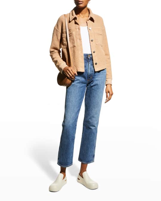 Cropped teddy hotsell trucker jacket