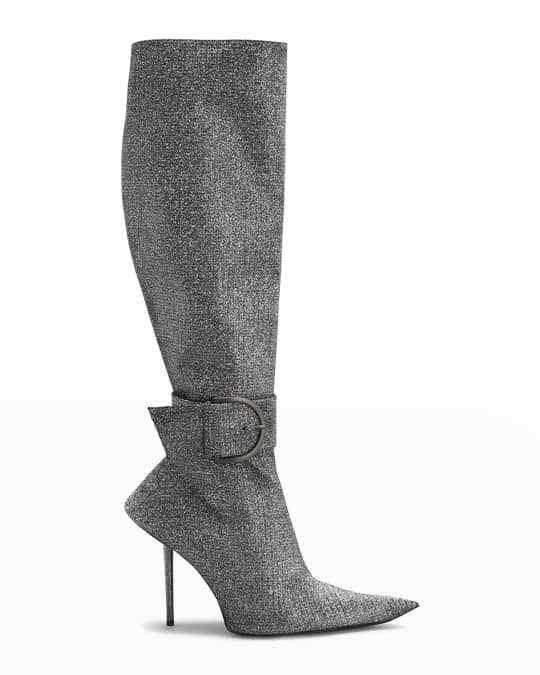Essex Metallic Glitter Knee Boots