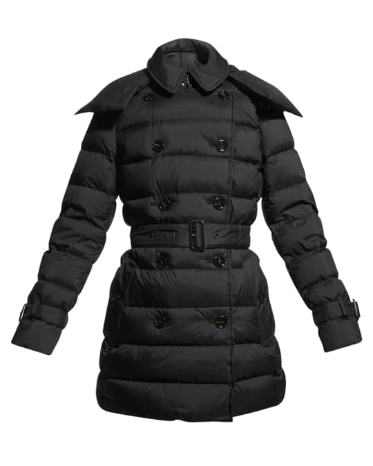 Burberry double breasted puffer coat store
