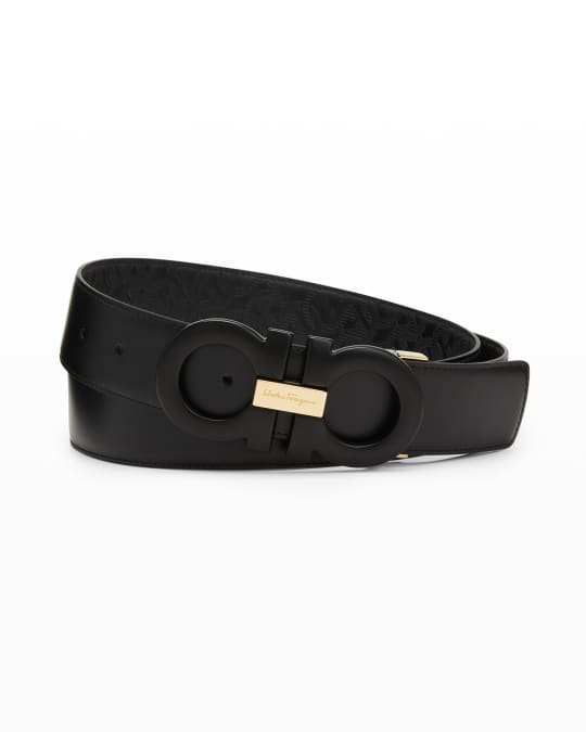 Ferragamo Men's Reversible-Adjustable Gancini Leather Belt | Neiman Marcus