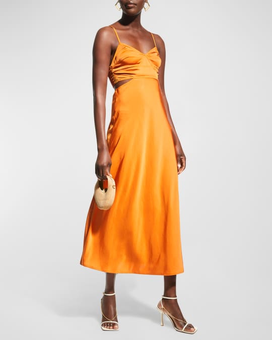 A.L.C. Blakely Cutout Midi Dress | Neiman Marcus
