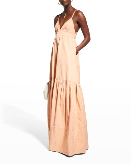 v neck chiffon maxi dress V Neck Red Chiffon Maxi Dress Red / Custom Size