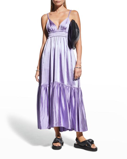 alc rhodes maxi dress A.L.C. Rhodes Smocked Maxi Dress