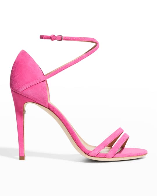Ferragamo Ines Suede Ankle-Strap Sandals | Neiman Marcus