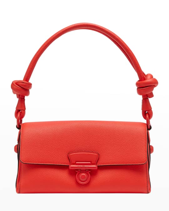 Ferragamo Glam Gancio Leather Shoulder Bag | Neiman Marcus