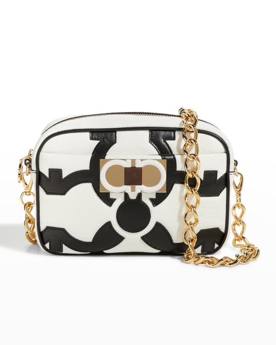 Ferragamo Iconic Gancio Leather Camera Crossbody Bag Neiman Marcus