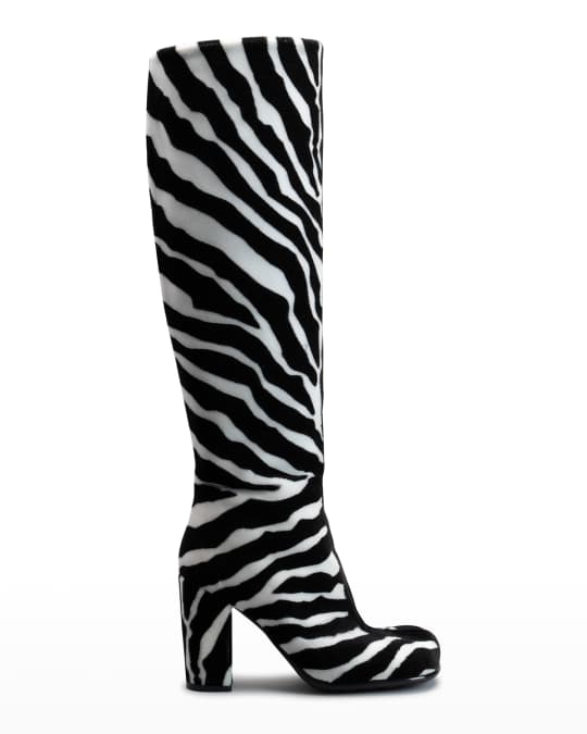 River island zebra boots store