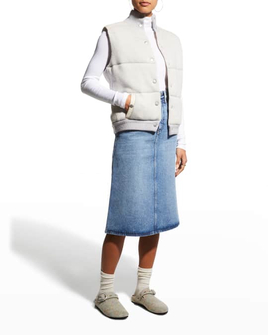 Rag & Bone Mikaela Mixed Media Vest Neiman Marcus