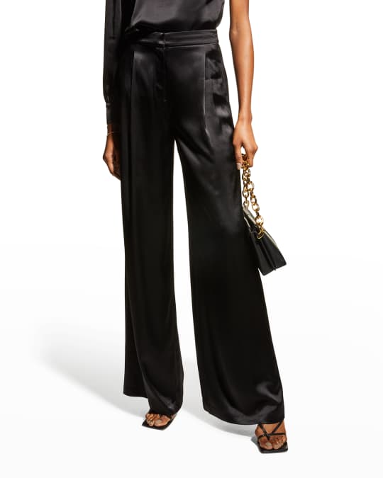 パンツ Michael Kors FW25 SATIN WIDE LEG PANT (MT530VRAYJ 244) Drapey Satin Wide Leg Pants | Michael Kors [US]
