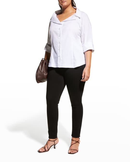 Finley Plus Size PortraitCollar Solid Poplin Shirt Neiman Marcus