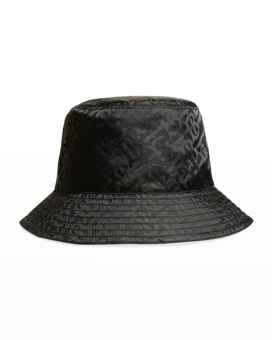 Burberry TB Monogram Nylon Jacquard Bucket Hat | Neiman Marcus