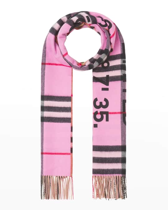 Global HQ Coordinate Half Check Cashmere Scarf