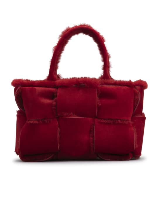 Bottega Veneta Arco Suede Shearling Tote Bag Neiman Marcus
